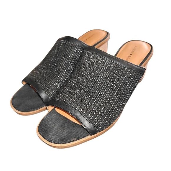 Lucky Brand Lenira Slide Chunky Heel Sandal - Picture 1 of 6